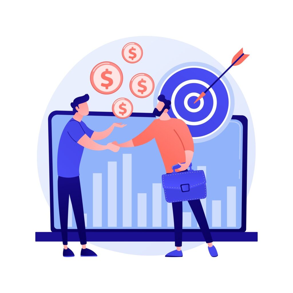 business partnership teamwork cooperation making deal goal achievement beneficial collaboration handshaking businessmen cartoon characters 335657 2965